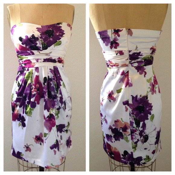 Floral Strapless Mini Dress Size 5/6