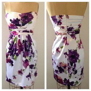 Floral Strapless Mini Dress Size 5/6