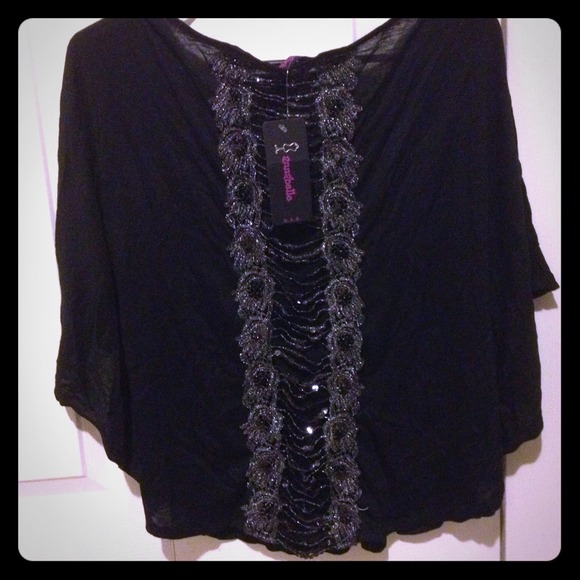 Bundle black top, sandals and black rock and roll