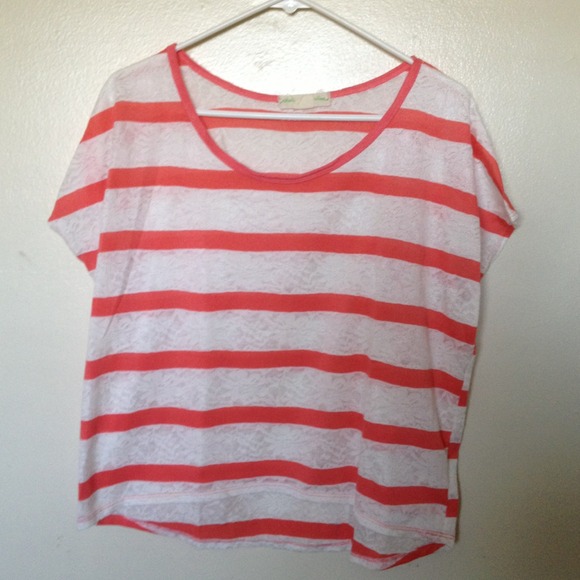 Striped Lace Tee