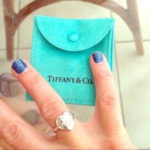 Authentic Tiffany's sterling silver heart ring