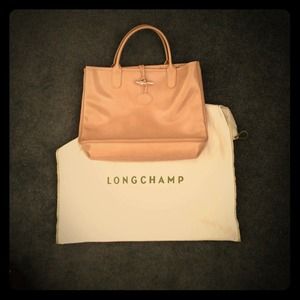 Longchamp "roseau" leather tote