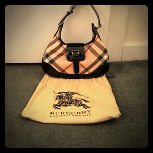 Burberry canvas shoulder bag
