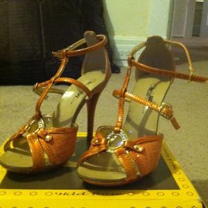 Orange sandals
