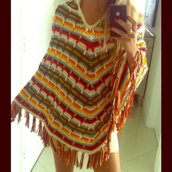 Super cute colorful poncho