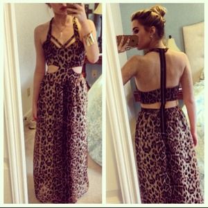 Cheetah maxi dress