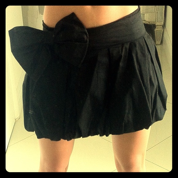 Mini skirt bow BLACK