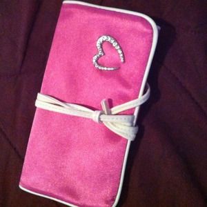 Trifold pink supply wallet