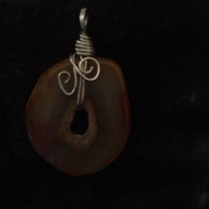Hand crafted wire wrap pendant