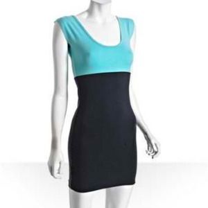 American Apparel - two tone fitted mini dress S