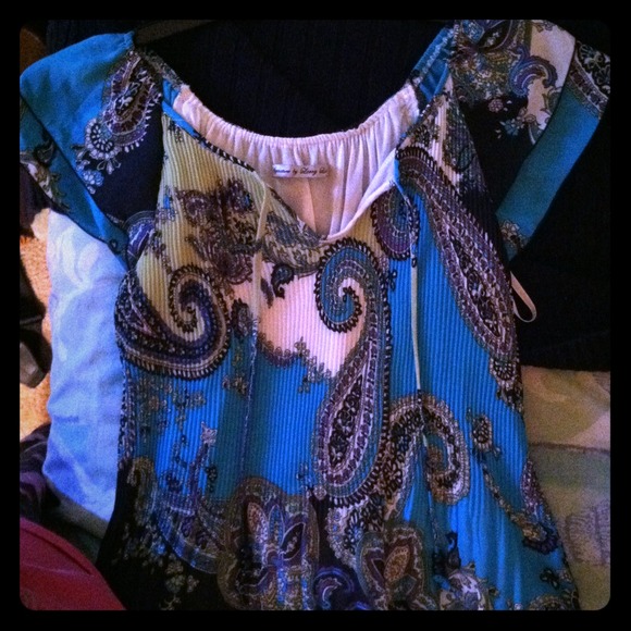 Tops - bohemian beautiful teal flared blouse
