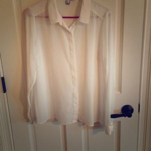 Forever 21 white sheer blouse!