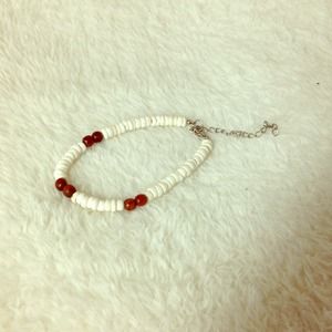 Stone and Bead anklet