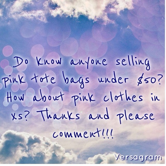 Pink tote bag/clothes