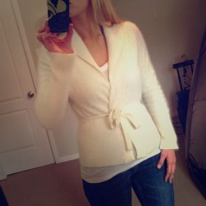 Cream angora sweater