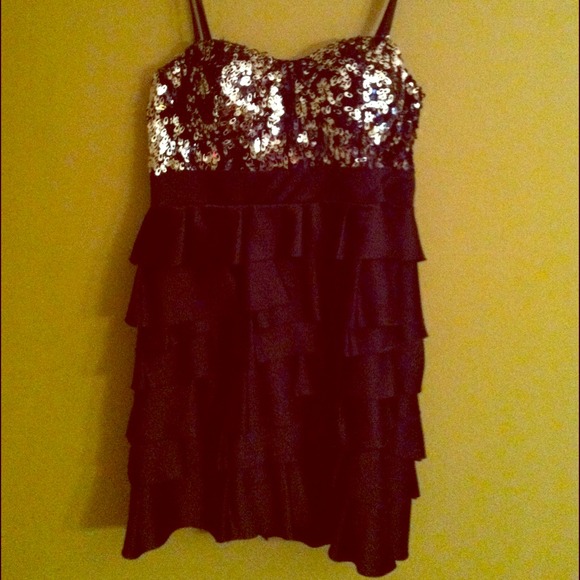 Black sequence dress!