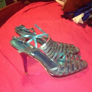 Size 11 blue heels. Only worn once.