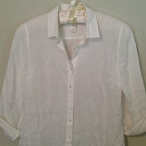 J. Crew white linen shirt