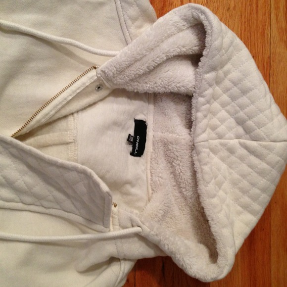Oneill cream zip up hoodie - Picture 3 of 4
