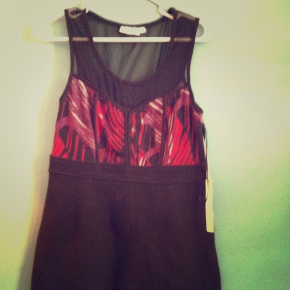 Patterned bodice dress