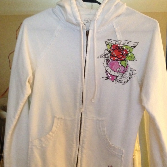 Reduced. White hoodie. Very cool design