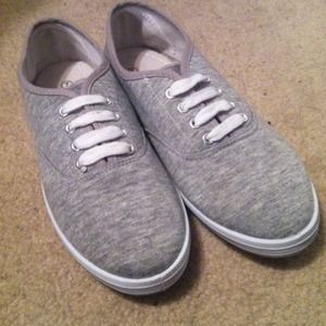 Gray sneakers
