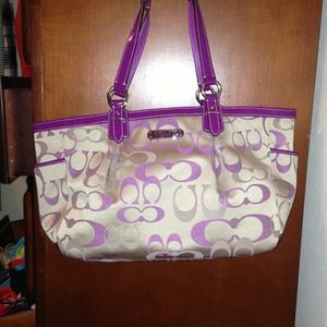 Authentic Coach Gallery Optic Tote