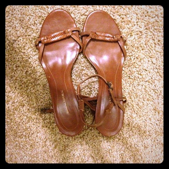 Banana republic Heels , brown leather