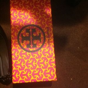 Tory burch black leather reva ballet flats