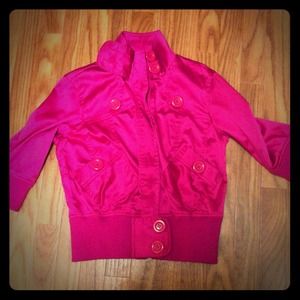 Hot pink crop jacket