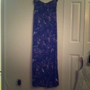 Strapless maxi dress
