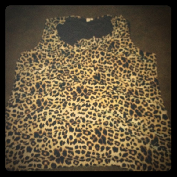 Ruffle cheetah print top:)