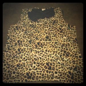 Ruffle cheetah print top:)