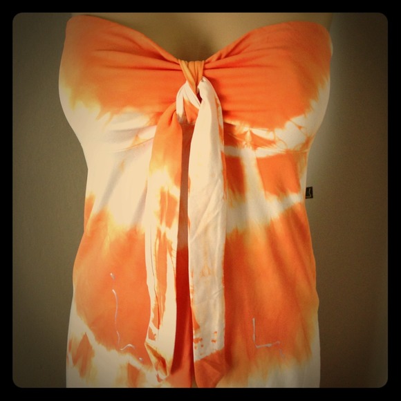 Tie-dye strapless maxi dress🌞🌞🌞