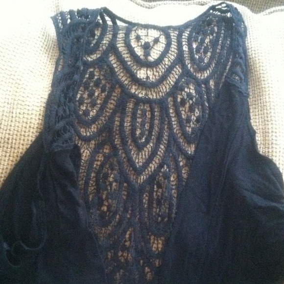 Black Crochet vest