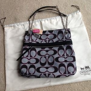 REDUCED Coach Poppy Signature Sateen Tote Purse