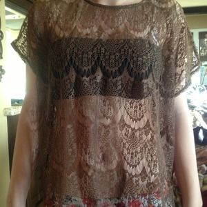 Lacey brown blouse