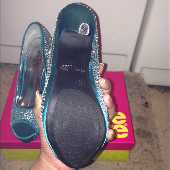 Blue Bedazzled Heels - Picture 3 of 4