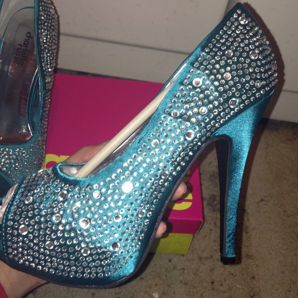 Blue Bedazzled Heels - Picture 4 of 4