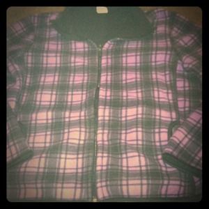 Reversible purple n black plaid jacket:)