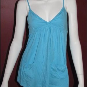 Blue tank with pockets