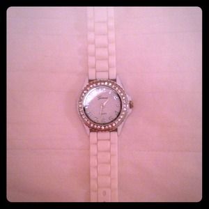 White ladies fashion watch