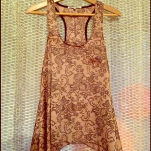 Racer back flowy pink top