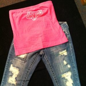 Pink 💗 Fox racing tube top