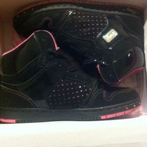 Black & Pink pastry hightops