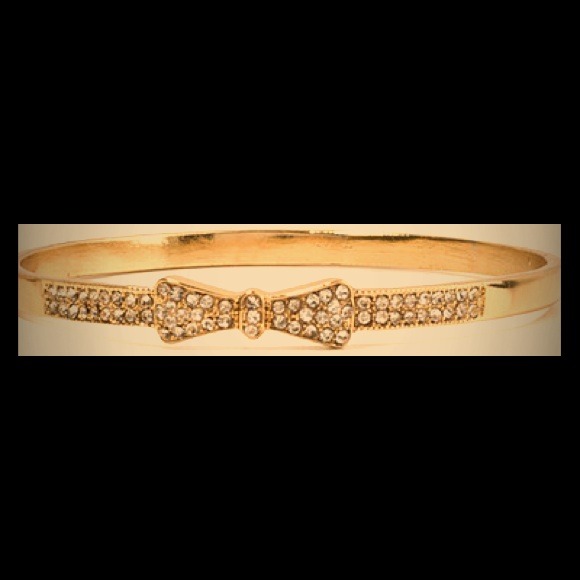FOREVER 21 Rhinestoned Bow Bangle - Picture 1 of 1
