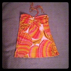 Trina Turk halter OR strapless top