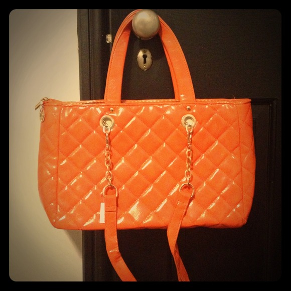 Handbags - NWT Orange Quilted Bag