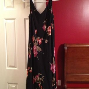 Black floral dress