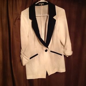 Classy black and off white blazer